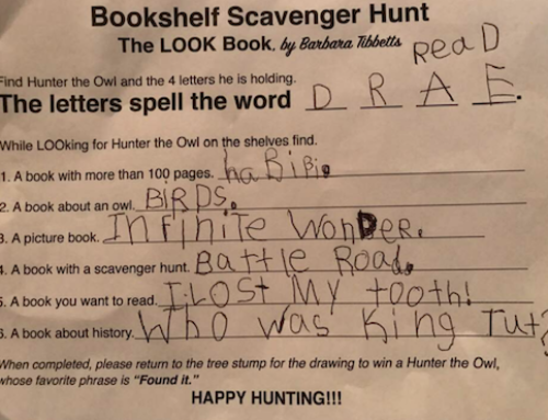 Hunter is Here Bookshelf Scavenger Hunt